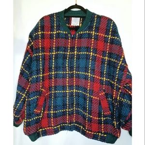 Vintage 100% Wool Plaid Jacket